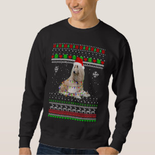 Afghan Hound Lights Christmas Pajama Xmas Sweate Sweatshirt