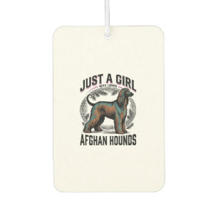Afghan Hound Lover Vintage Dog Mum Shirt Design_1 Car Air Freshener