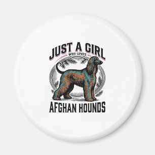 Afghan Hound Lover Vintage Dog Mum Shirt Design_1 Magnet