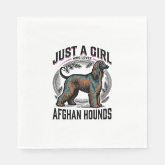 Afghan Hound Lover Vintage Dog Mum Shirt Design_1 Napkin