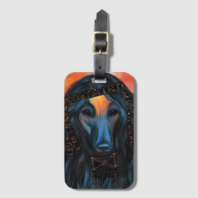 Afghan Hound       Luggage Tag (Front Vertical)