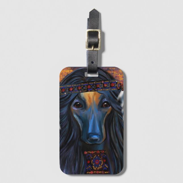 Afghan Hound       Luggage Tag (Front Vertical)