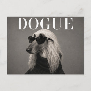 Afghan Hound Luxury Fashion Editorial Postcard