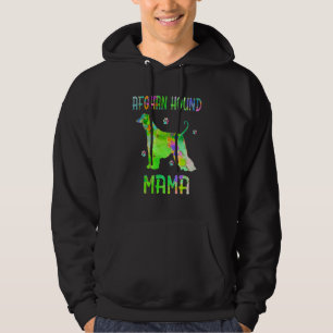 Afghan Hound Mama Colourful Dog Mum Hoodie