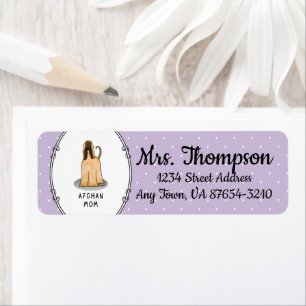 Afghan Hound Mom Afghan Mom (fawn) Cute Dog Mom Return Address Label