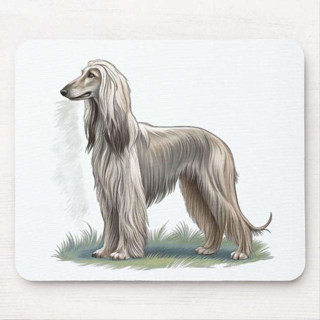 Afghan Hound Mouse Pad (Front)