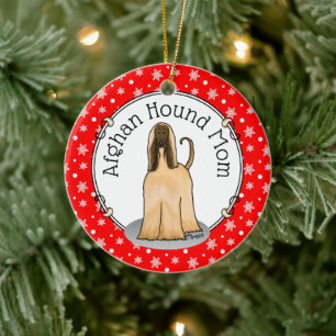 Afghan Hound Mum Afghan Mum (fawn) Cute Dog Mum Ceramic Ornament
