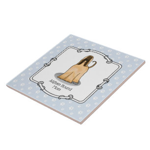 Afghan Hound Mum Afghan Mum (fawn) Cute Dog Mum Ceramic Tile