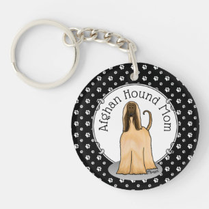 Afghan Hound Mum Afghan Mum (fawn) Cute Dog Mum Key Ring