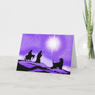 Afghan Hound Night Divine Holiday Card