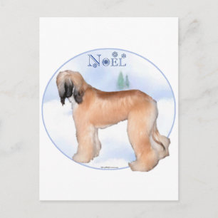 Afghan Hound Noel Holiday Postcard