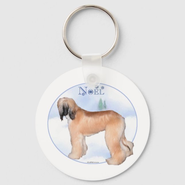 Afghan Hound Noel - Keychain (Front)