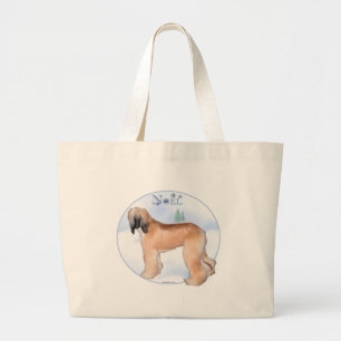 Afghan Hound Noel Large Tote Bag