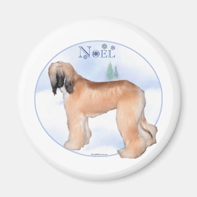 Afghan Hound Noel - Magnet (Front)
