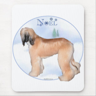 Afghan Hound Noel Mouse Pad