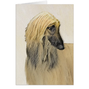 Afghan Hound Painting - Cute Original Dog Art