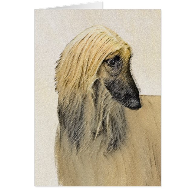 Afghan Hound Painting - Cute Original Dog Art (Front)