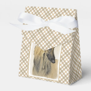 Afghan Hound Painting - Cute Original Dog Art Favour Box