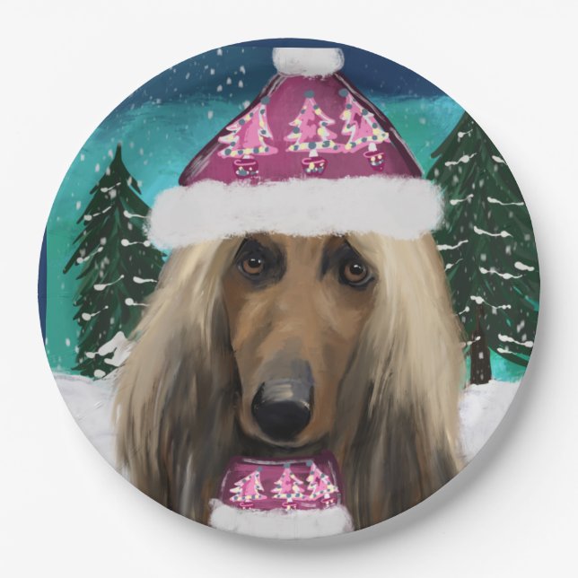 Afghan Hound        Paper Plate (Front)