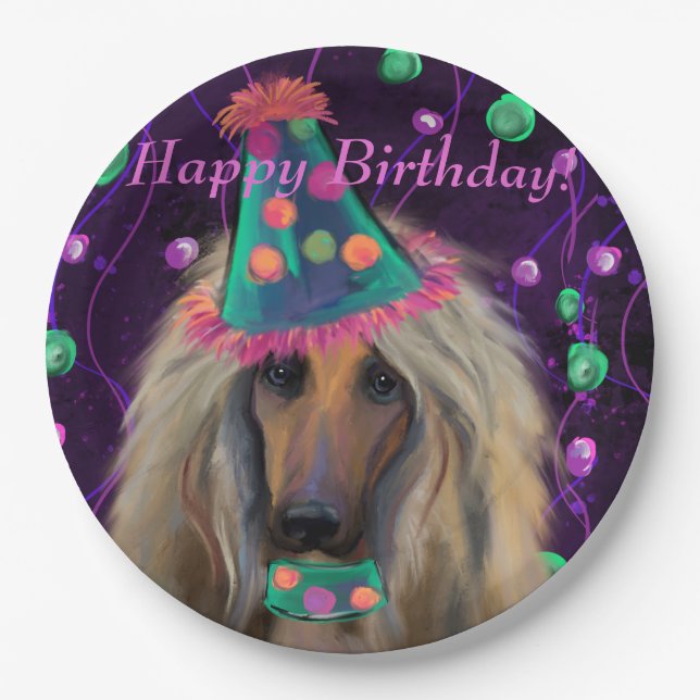 AFGHAN HOUND PAPER PLATE (Front)