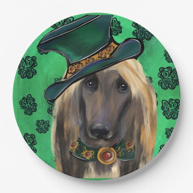 AFGHAN HOUND PAPER PLATE (Front)