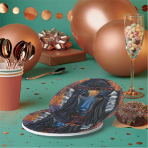 Afghan Hound Paper Plate