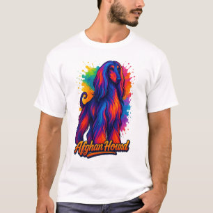 Afghan Hound Pop Art – Vibrant Colourful Dog T-Shirt