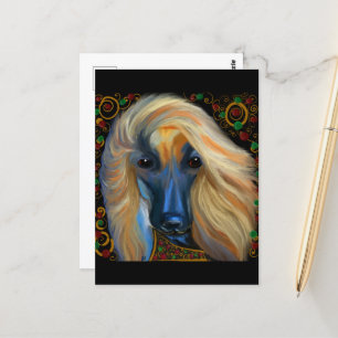 Afghan Hound     Postcard