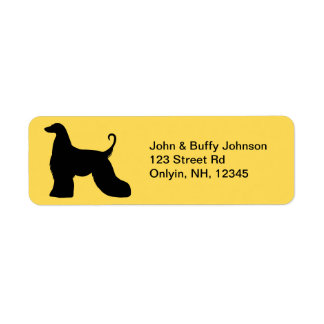 Afghan Hound Return Address Label