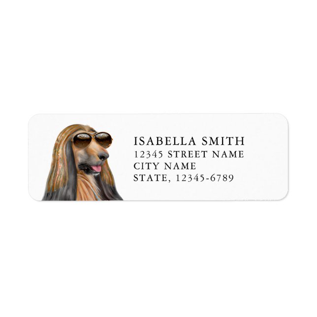 Afghan Hound Return Address Labels (Front)