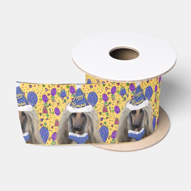 AFGHAN HOUND SATIN RIBBON (Spool)