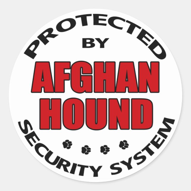 Afghan Hound Security Classic Round Sticker (Front)