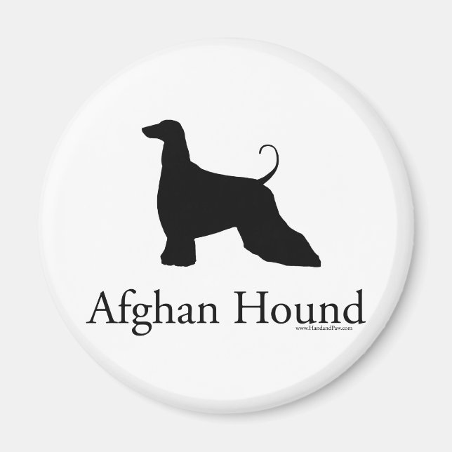 Afghan Hound Silhouette Magnet (Front)