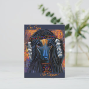 Afghan Hound  Southwestern   Postcard