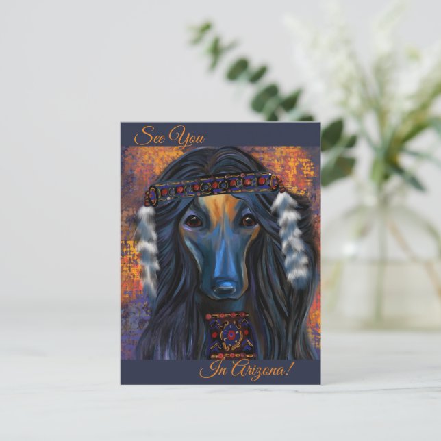 Afghan Hound  Southwestern   Postcard (Standing Front)