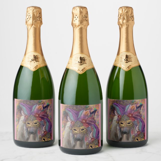 AFGHAN HOUND SPARKLING WINE LABEL (Bottles)