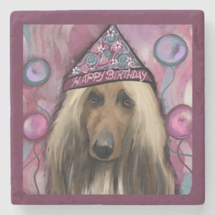 Afghan Hound Stone Coaster