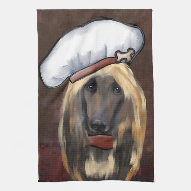 AFGHAN HOUND TEA TOWEL (Vertical)