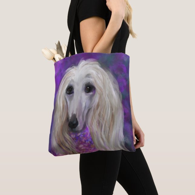  AFGHAN HOUND TOTE BAG (Close Up)