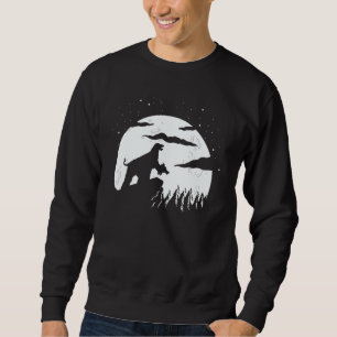 Afghan Hound under Moon for Halloween Costume 1 Sweatshirt