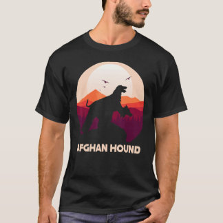 Afghan Hound under Moon for Halloween Costume T-Shirt