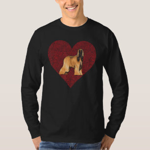 Afghan Hound Valentines Day Dog Love Fingerprint T-Shirt