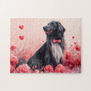 Afghan Hound with Roses - Valentine's Day  Jigsaw Puzzle