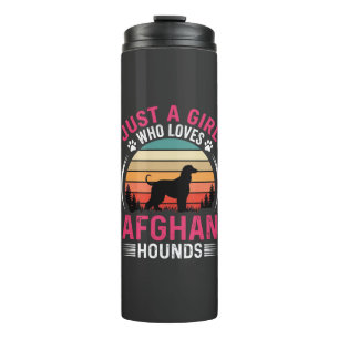 Afghan Hounds Retro Sunset Dog Lover Thermal Tumbler