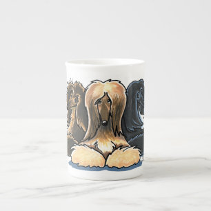 Afghan Hounds Three of a Kind Bone China Mug