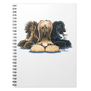 Afghan Hounds Three of a Kind Notebook