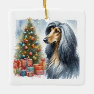 Afghan Houond Orament Ceramic Ornament