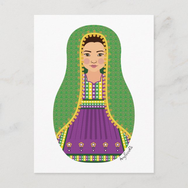 Afghan Matryoshka Postcard (Front)