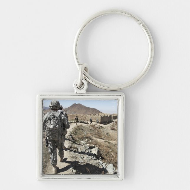 Afghan National Army and US soldiers Key Ring (Front)