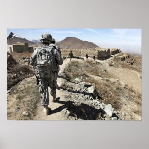 Afghan National Army and US soldiers Poster